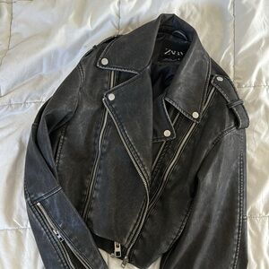 ZARA - Faux Leather Biker Jacket